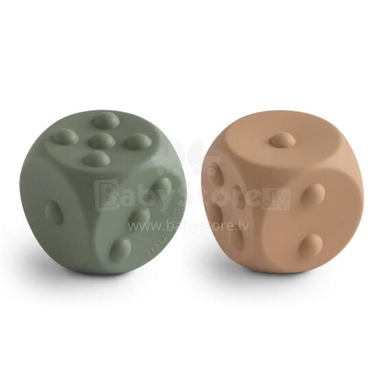 Mushie Dice Press Toy Art.100219 Silikoninis barškutis (100 % natūralus)