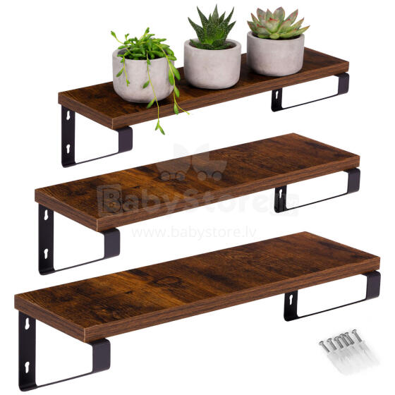 Wall Plant Stand 3 Hanging Shelves for Flowers Decorations Loft ModernHome