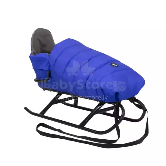 Kunert Sledge Flo  Art.264429 Blue sidabrinė vaikų rogė su patvariu rėmeliu