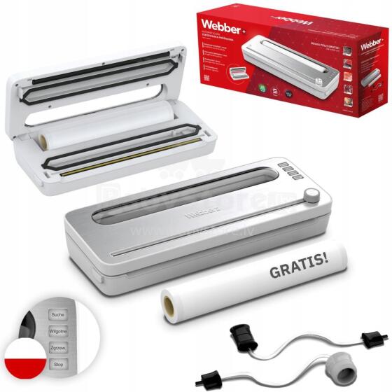 Maisto pakavimo vakuuminis siurblys 120W priedai baltas