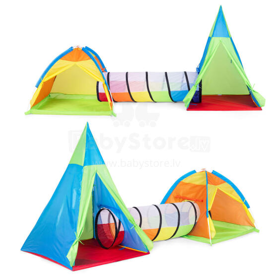Vaikų palapinė žaidimų aikštelė 3-in-1 iglu tipi tunelis IPLAY