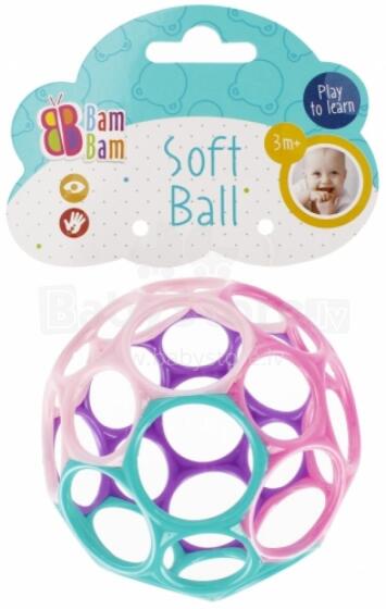 BAM BAM 515061 Guminis kamuolys Pastel