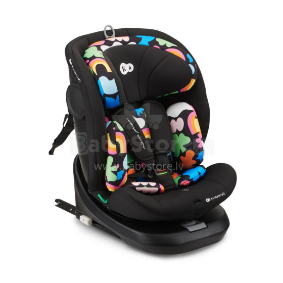 KINDERKRAFT Automobilinė kėdutė I-GROW i-Size 40-150 cm Happy Shapes by Melanie