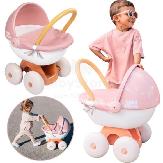 SMOBY Baby Nurse Gili Vežimėlis su Plastikinėmis Stoginėmis