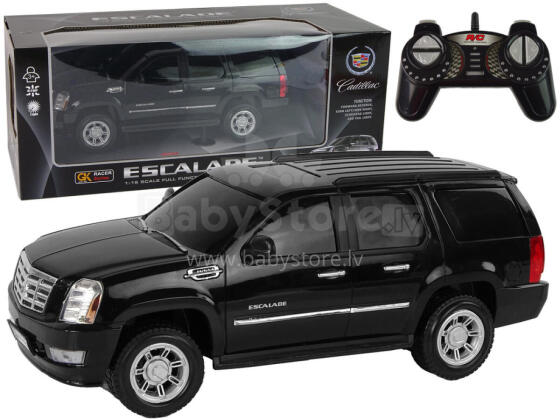 Cadillac Escalade R/C automobilis juodas su šviesomis ir garsu 1:16