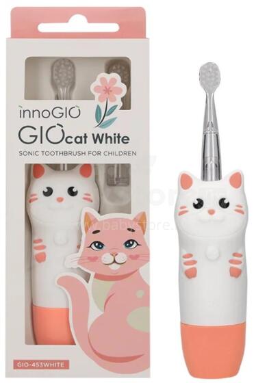 INNOGIO GIO-453WHITE Sonic dantų šepetėlis vaikams GIOcat White