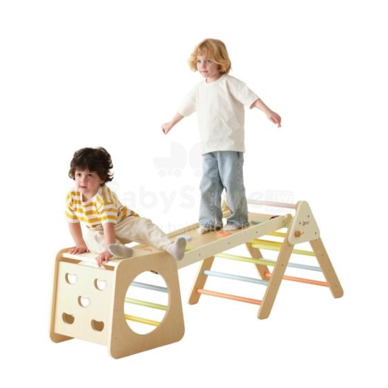 CLASSIC WORLD Medinis Kopimo Rinkinys Trianguli Montessori 5-in-1 - Vidaus Žaidimų Sporto Salė Vaikams