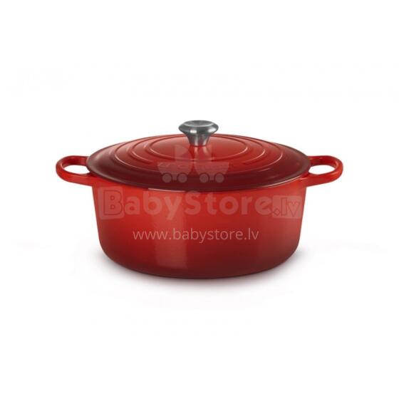 Ketaus puodas apvalus &Oslash;34cm / 12L raudonas