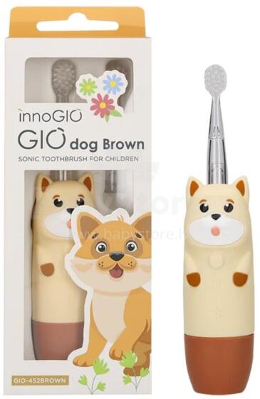 INNOGIO GIO-452BROWN Sonic dantų šepetėlis vaikams GIOdog Brown