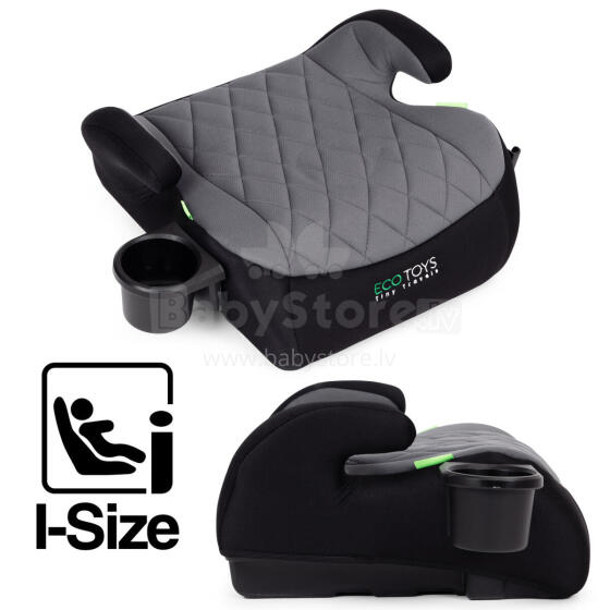 Automobilinė kėdutė vaikams i-SIZE aukštis 125-150 cm puodelio laikiklis ECOTOYS