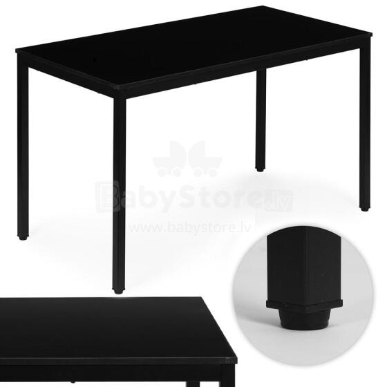 Virtuvės valgomojo stalas 4-5 žmonėms Kompiuterio stalas 120x60 cm Juodas ModernHome