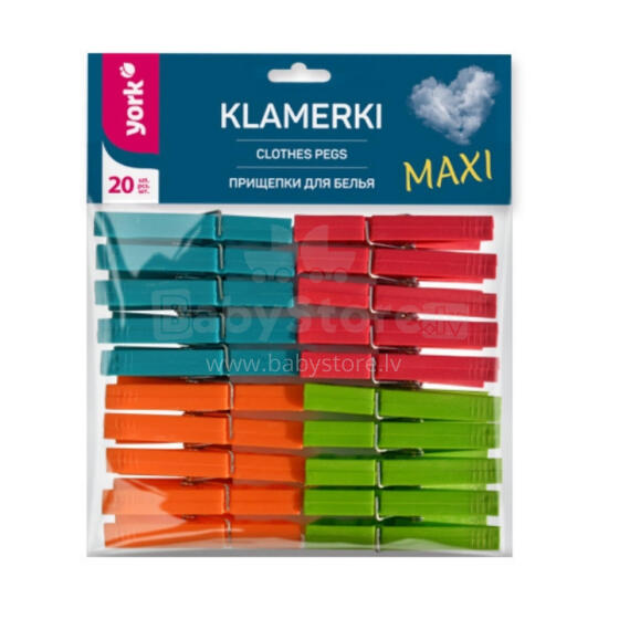 Skalbinių segtukai MAX 20 vnt.