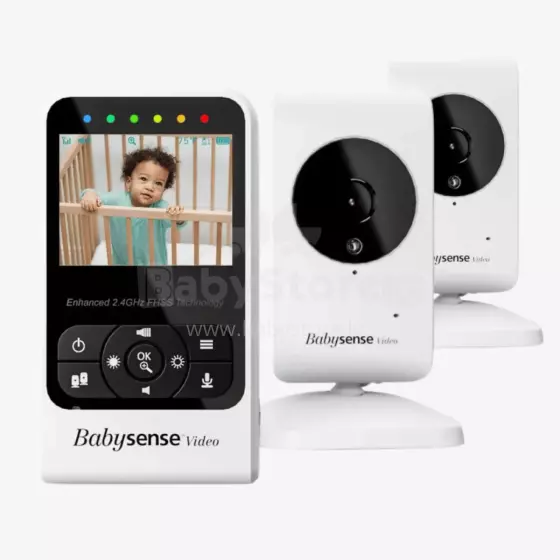 Babysense Compact Video Baby Monitor with 2 Cameras Art.V24R-2 Vaizdo auklė su LCD ekranu