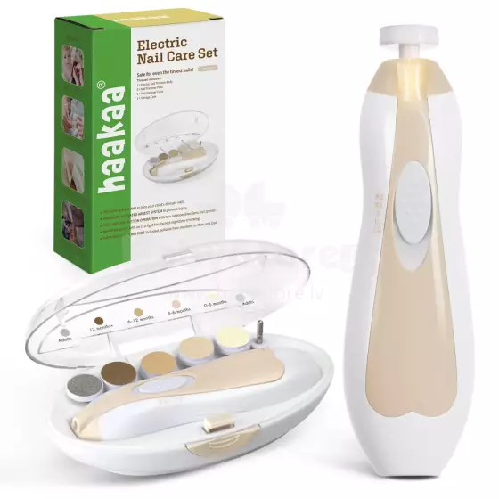 Haakaa Electric Nail Care Set Art.SGE004-A Acorn Vaikų priežiūros rinkinys (nagams)