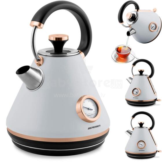 Elektrinis virdulys su termometru 1.7L Berdsen BD-701 pilkas