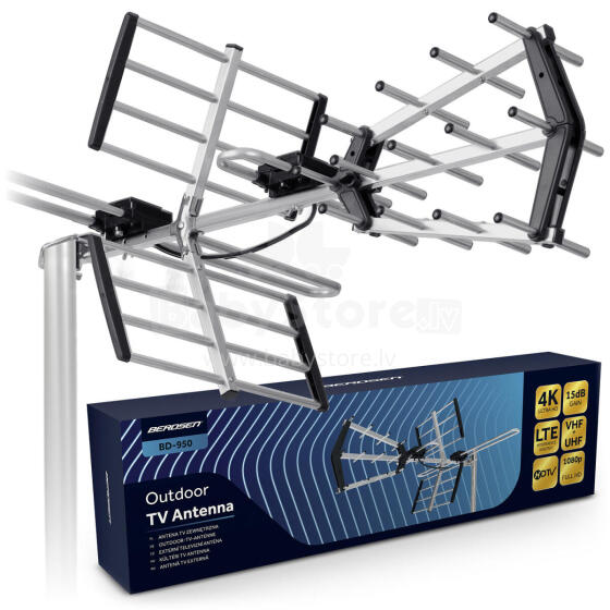 Kryptinė lauko antena TV ultra HD 4K Berdsen BD-950