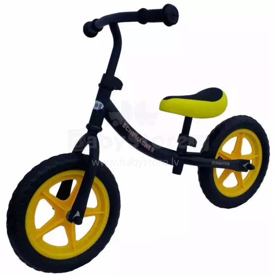 Aga Design Schumacher Kid  Art.20122 Yellow vaikų motoroleris su metaliniu rėmu