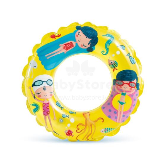 Plaukimo žiedas, skersmuo 61 cm INTEX 59242 Baltas