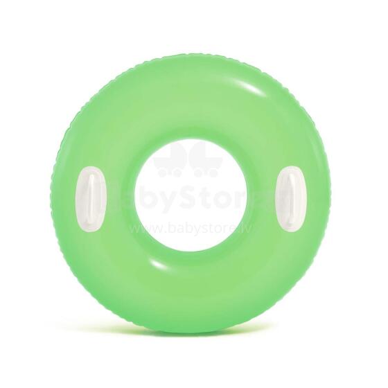 Plaukimo žiedas su rankenomis 76 cm žalias INTEX 59258