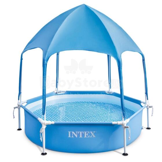 Vaikų rėminis baseinas su stogu 183 x 38 cm INTEX 28209