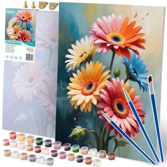 Paveikslas pagal numerius 40x50 cm Massido gėlės