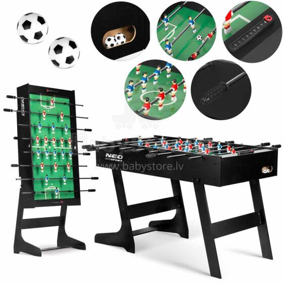 Neosport stalo futbolo stalas 121 x 61 x 80 cm NS-803 juodas