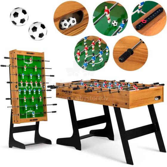 Neosport stalo futbolo stalas 121 x 61 x 80 cm NS-803 medinis
