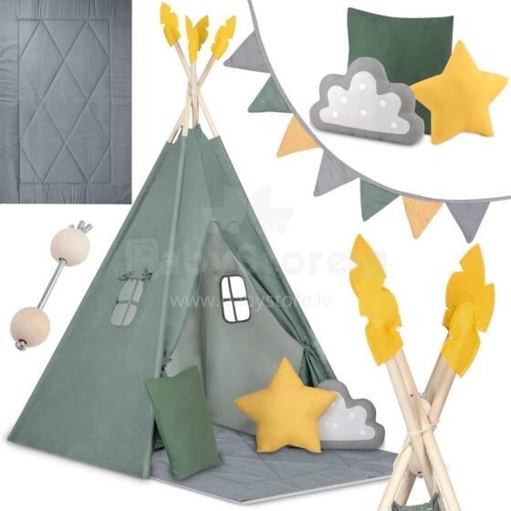 Tipi palapinė vaikams NK-406 Nukido - Žalia
