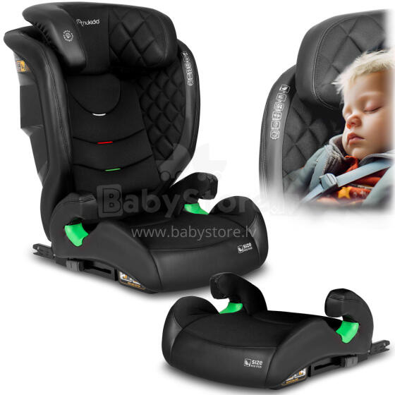 Nukido Louis automobilinė kėdutė juoda 15-36 kg ISOFIX