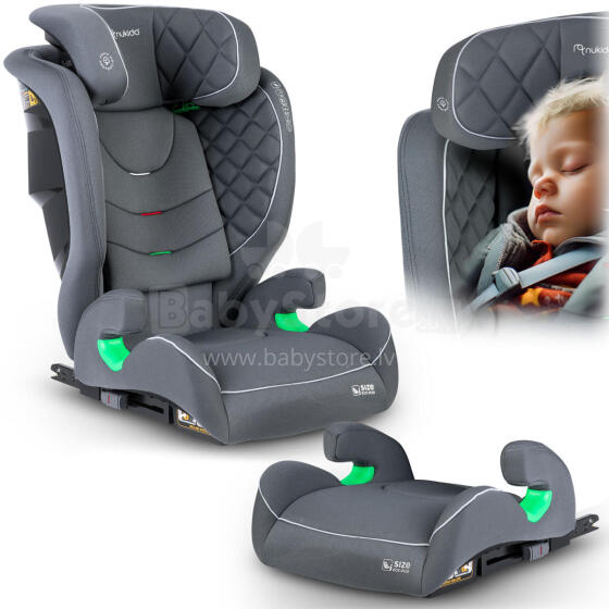 Nukido Louis automobilinė kėdutė pilka 15-36 kg ISOFIX
