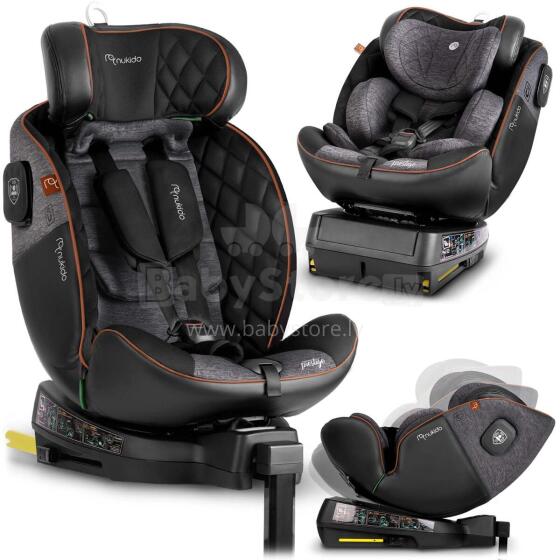 Nukido Prestige Line automobilinė kėdutė juoda-pilka 0-36 kg ISOFIX
