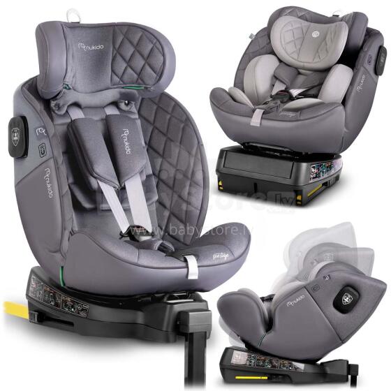 Nukido Prestige linijos automobilinė kėdutė pilka 0-36 kg ISOFIX