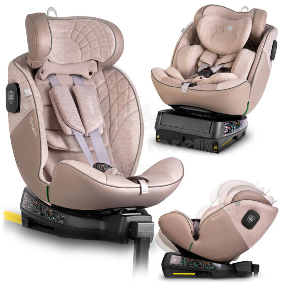 Nukido Aero Line automobilinė kėdutė smėlio spalvos 0-36 kg ISOFIX