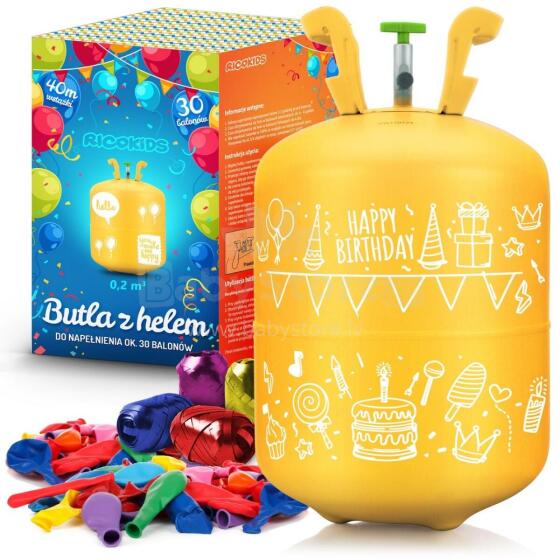 Helio balionų bakas 0.20m3 su balionais ir juostele Ricokids