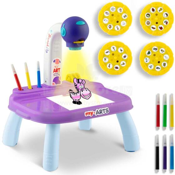 Ricokids 773700 Piešimo Mokymosi Projektorius - Violetinis