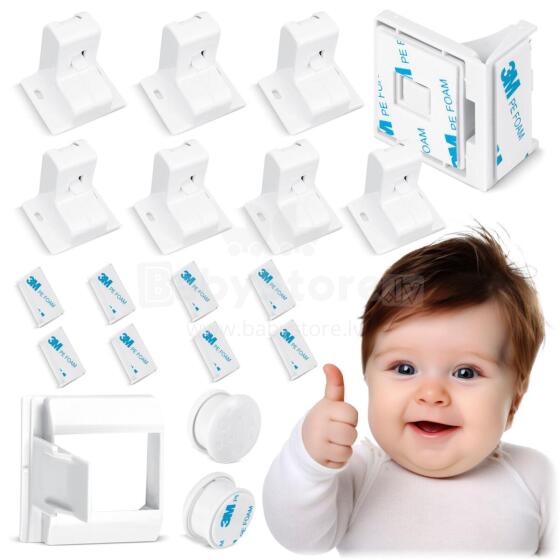 Magnetiniai spintelės užraktai Ricokids 798010 8 vnt.