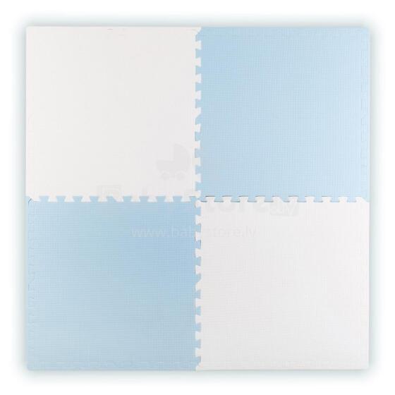 Didelis putų dėlionės kilimėlis Ricokids 60x60 cm 4 vnt mėlynas ir baltas