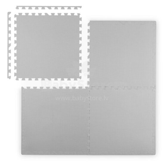 Didelis putų dėlionės kilimėlis Ricokids 60x60 cm 4 vnt pilkas