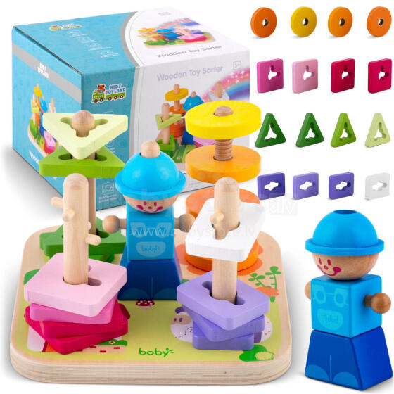 Medinis žaislų rūšiuotojas - dėlionė RK-866 Ricokids