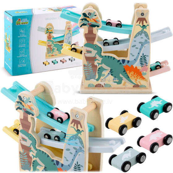 Medinis čiuožyklos žaislas su automobiliais RK-867 Ricokids