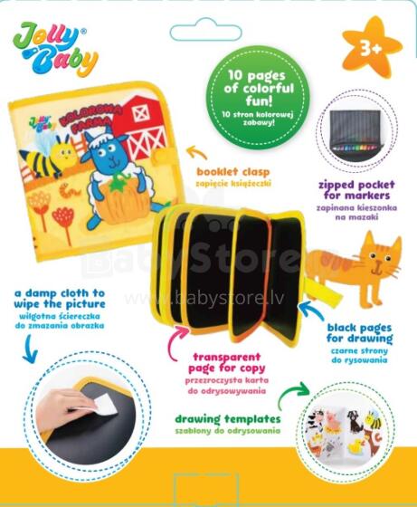 JOLLYBABY JB 82601 Spalvingas Ūkio Piešimo Knyga