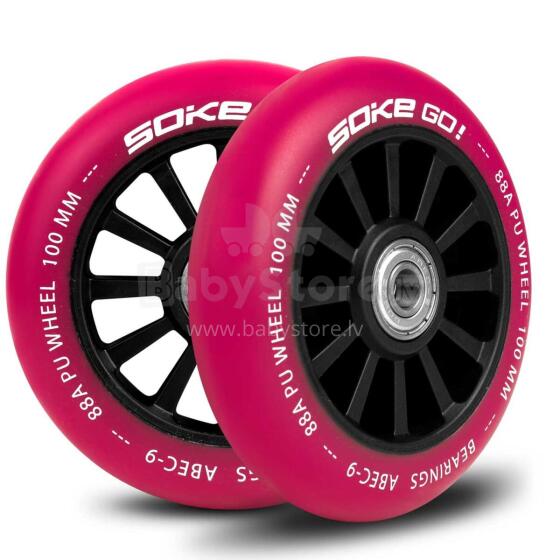 Scooter ratukai 100 mm Ruby 2 vnt.