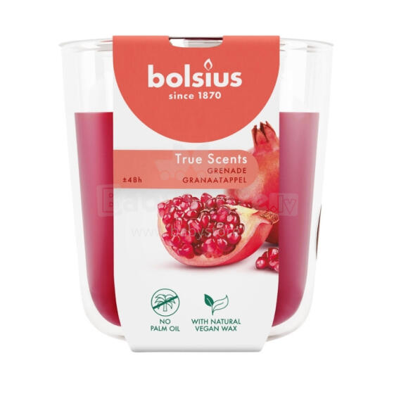 Scented candle glass True Scents &Oslash;97x85mm pomegranate