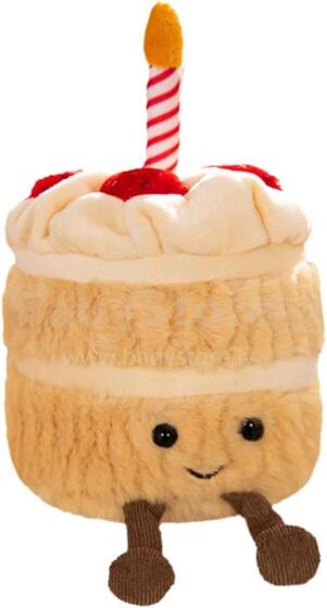Cake Cuddly Toy, Birthday Cake Plush Toy Cushion Soft, Doll Toy 3D Throw Pillow Cartoon Toy, Smiling Cake Plush Creative Birthday Gifts
