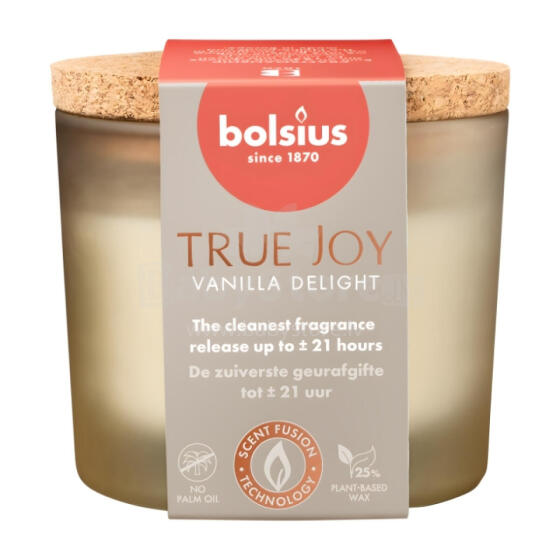 Candle aroma. glass gl. with cork True Joy &Oslash;66x83mm vanilla delight