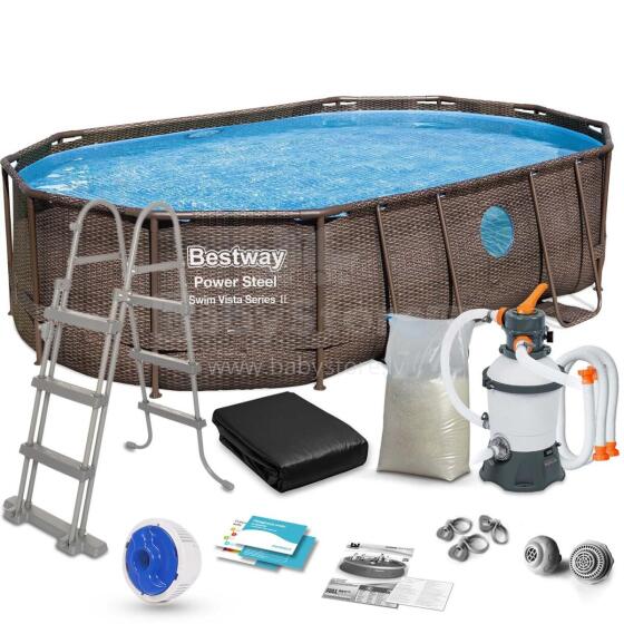 Bestway 56946 Frame Pool 488 x 305 x 107 cm 12in1