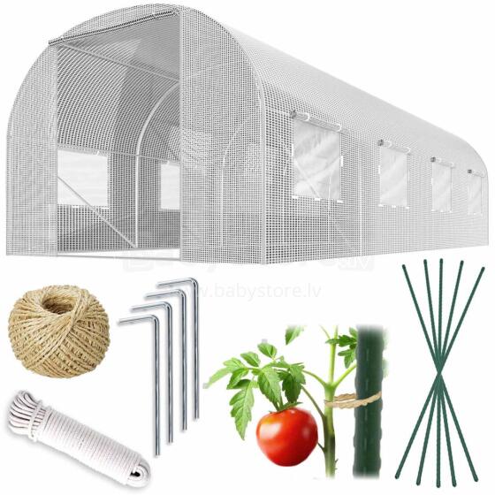 Sodo tunelis 2,5 x 4 m (10 m2) baltas plonas