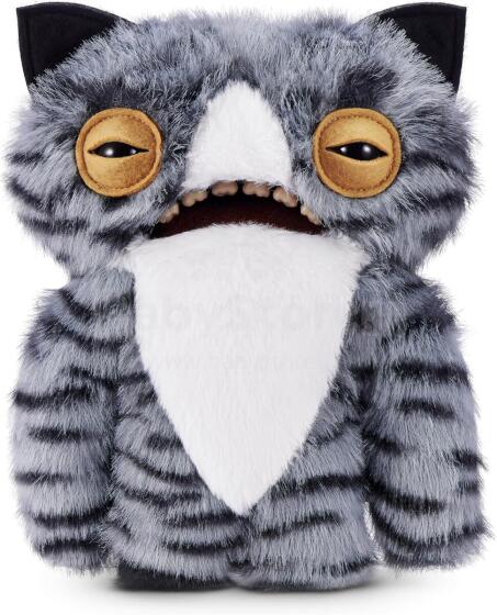 Fuggler Alley Cats (Wide Eyed Cat) – juokingas bjaurus monstriuko pliušinis žaislas su žmogaus dantimis