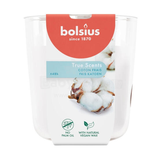 Candle aroma. glass gl. True Scents &Oslash;97x85mm fresh cotton