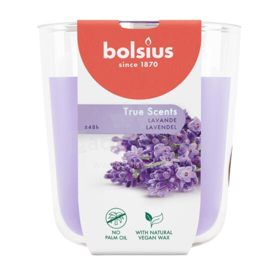 Candle scented glass jar True Scents &Oslash;97x85mm lavender